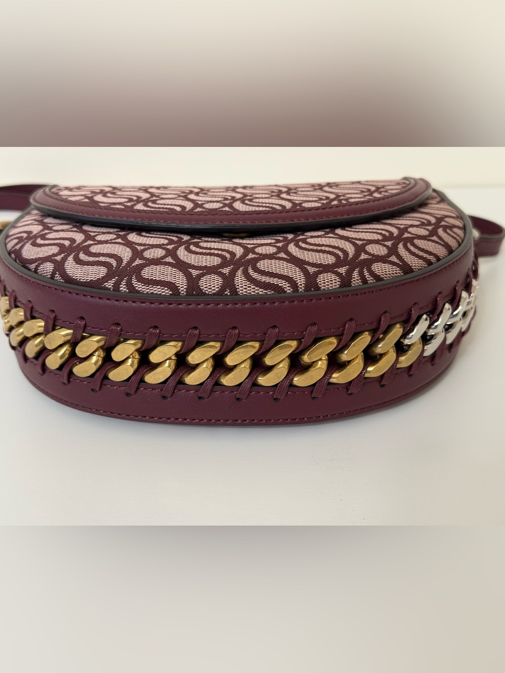STELLA MCCARTNEY Frayme Medium S-Wave Flap Shoulder Bag - Picture 10 of 15
